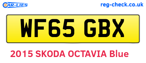 WF65GBX are the vehicle registration plates.