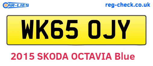 WK65OJY are the vehicle registration plates.