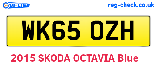 WK65OZH are the vehicle registration plates.