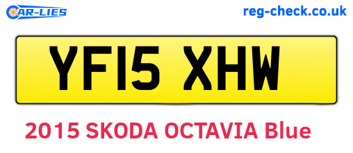 YF15XHW are the vehicle registration plates.