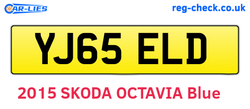 YJ65ELD are the vehicle registration plates.