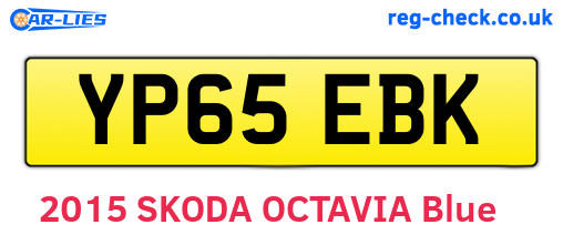 YP65EBK are the vehicle registration plates.
