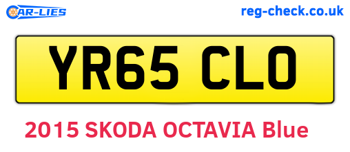 YR65CLO are the vehicle registration plates.