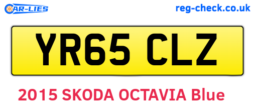 YR65CLZ are the vehicle registration plates.