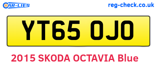 YT65OJO are the vehicle registration plates.