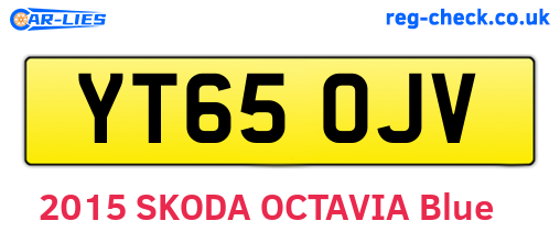 YT65OJV are the vehicle registration plates.