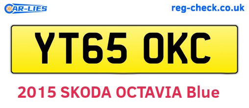 YT65OKC are the vehicle registration plates.