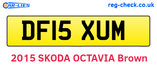 DF15XUM are the vehicle registration plates.