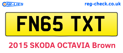 FN65TXT are the vehicle registration plates.