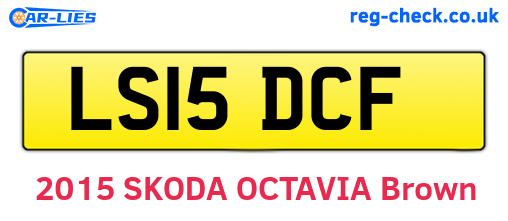 LS15DCF are the vehicle registration plates.