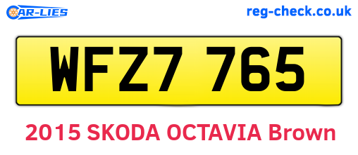 WFZ7765 are the vehicle registration plates.