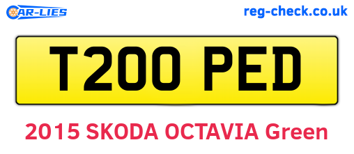 T200PED are the vehicle registration plates.