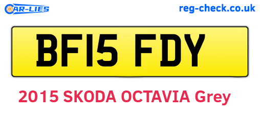 BF15FDY are the vehicle registration plates.