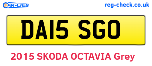 DA15SGO are the vehicle registration plates.