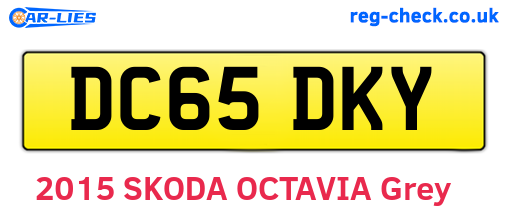 DC65DKY are the vehicle registration plates.