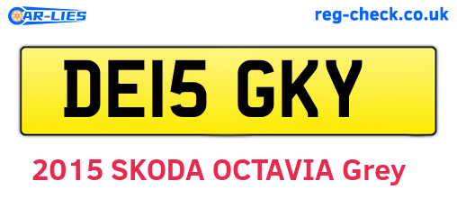 DE15GKY are the vehicle registration plates.