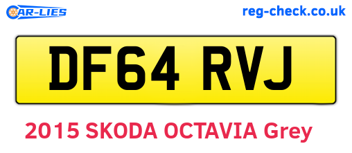 DF64RVJ are the vehicle registration plates.