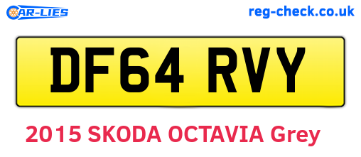 DF64RVY are the vehicle registration plates.
