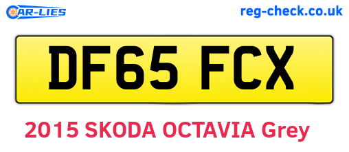 DF65FCX are the vehicle registration plates.