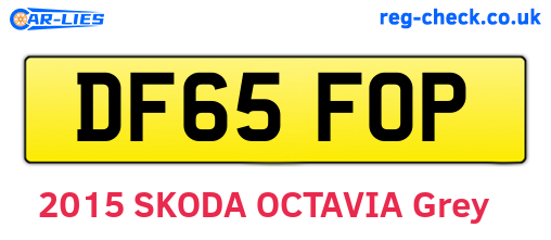 DF65FOP are the vehicle registration plates.