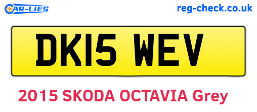 DK15WEV are the vehicle registration plates.