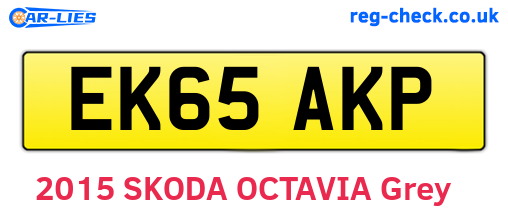 EK65AKP are the vehicle registration plates.