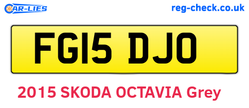 FG15DJO are the vehicle registration plates.