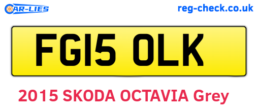 FG15OLK are the vehicle registration plates.