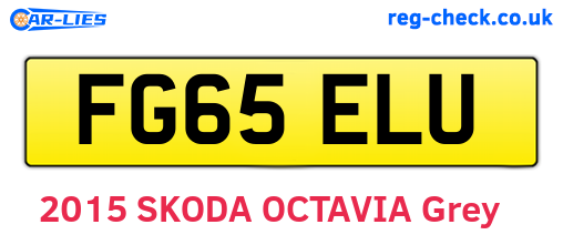 FG65ELU are the vehicle registration plates.