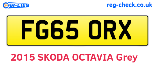 FG65ORX are the vehicle registration plates.