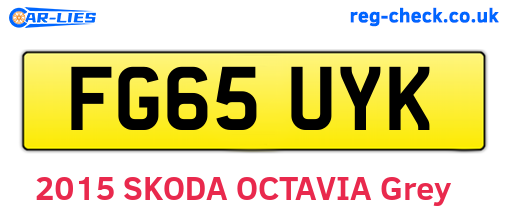 FG65UYK are the vehicle registration plates.