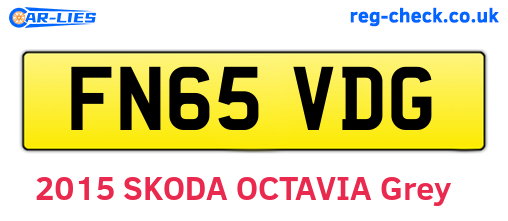FN65VDG are the vehicle registration plates.