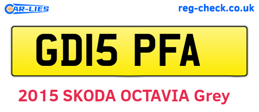 GD15PFA are the vehicle registration plates.