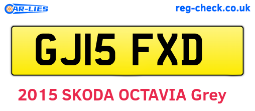 GJ15FXD are the vehicle registration plates.