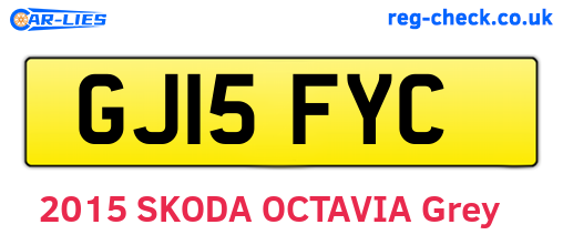 GJ15FYC are the vehicle registration plates.