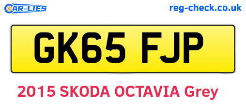 GK65FJP are the vehicle registration plates.