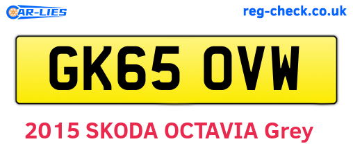 GK65OVW are the vehicle registration plates.