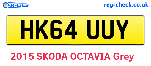 HK64UUY are the vehicle registration plates.
