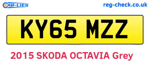 KY65MZZ are the vehicle registration plates.