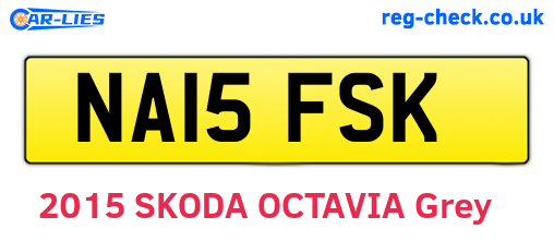 NA15FSK are the vehicle registration plates.