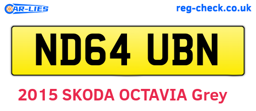 ND64UBN are the vehicle registration plates.