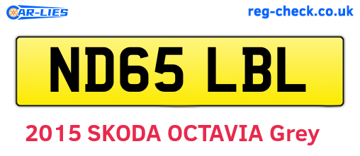 ND65LBL are the vehicle registration plates.
