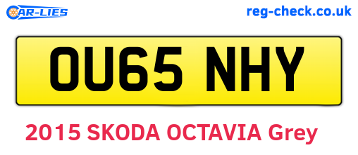 OU65NHY are the vehicle registration plates.