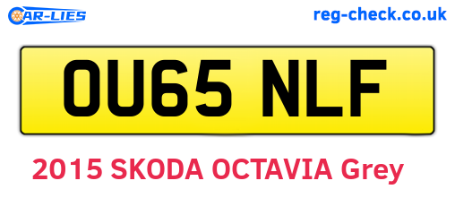 OU65NLF are the vehicle registration plates.