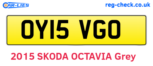 OY15VGO are the vehicle registration plates.