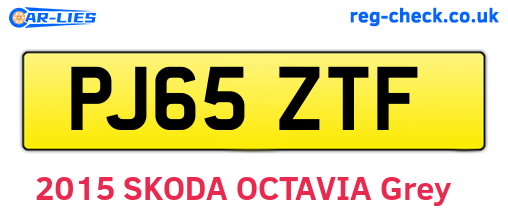 PJ65ZTF are the vehicle registration plates.
