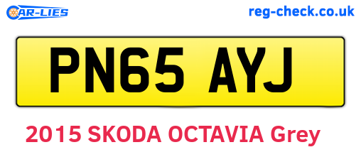PN65AYJ are the vehicle registration plates.