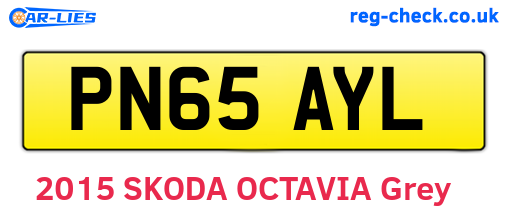 PN65AYL are the vehicle registration plates.