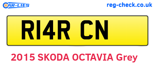 R14RCN are the vehicle registration plates.