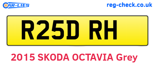R25DRH are the vehicle registration plates.